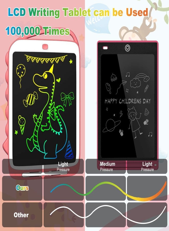 TEROW LCD Writing Tablet for Kids, Toddler Doodle Board Drawing Pad for Girls Boys 2-6 Years Old 12.5 Inch Education Gaming Reusable Tablet Toys Birthday Gift Writing Board for Toddlers,Pink - Image 5